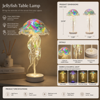 Jellyfish Table Lamp – Color Changing LED Night Light with Remote