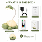 Turtle Table Lamp – Cute LED Desk Light with Remote Control