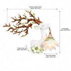 White Deer Flower Wall Sconce – Decorative Wall Lamp