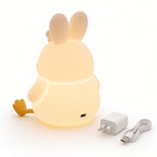 Cute Rabbit Night Light – Rechargeable Soft Silicone LED Lamp