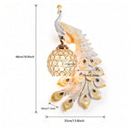 Peacock Crystal Wall Sconce – White & Gold Decorative Wall Lamp