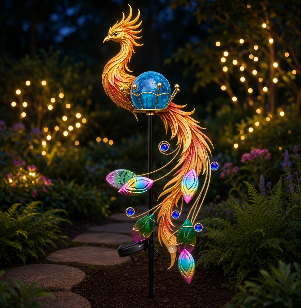 Phoenix Solar Garden Stake Light – Outdoor Decorative Pathway Lamp