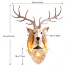 Deer Head Crystal Wall Sconce – White Decorative Wall Lamp