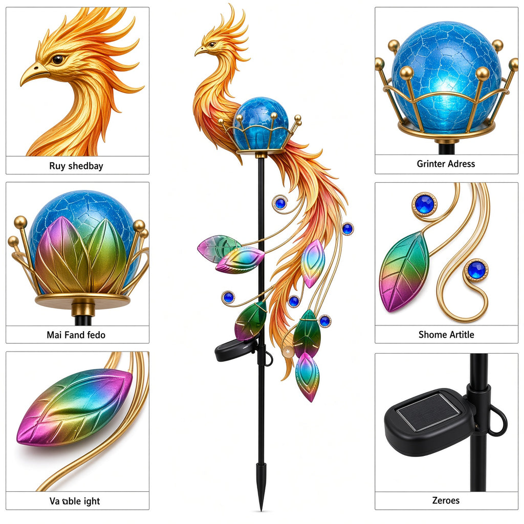 Phoenix Solar Garden Stake Light – Outdoor Decorative Pathway Lamp