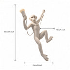 Monkey Wall Sconce – White Climbing Monkey Decorative Wall Lamp