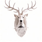 Deer Head Crystal Wall Sconce – White Decorative Wall Lamp