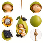Pear Solar Hanging Light – Outdoor Decorative Garden Lamp with Girl Figure