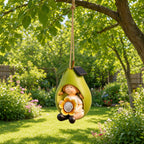 Pear Solar Hanging Light – Outdoor Decorative Garden Lamp with Girl Figure